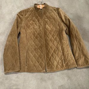 Ann Taylor suede quilted coat